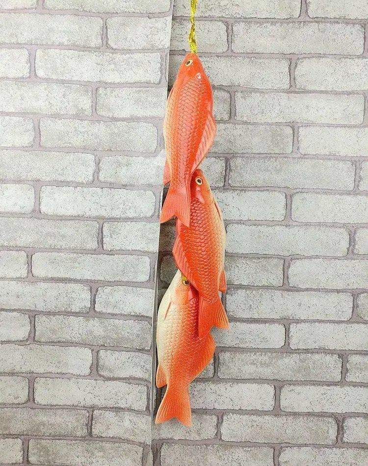 Lifelike Fish Seafood String Simulation Toy Pretend House Play Children's Toys Food Kitchen Decoration Teaching Aid Plastic