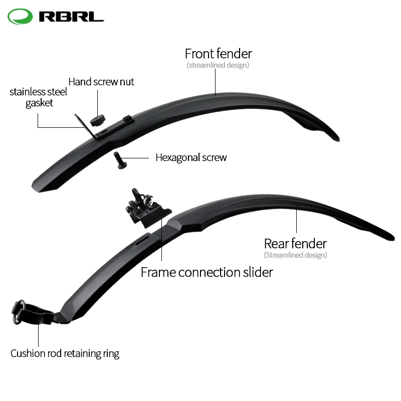 RBRL Planet Bike Full Bicycle Fenders Mudguard MTB Sets Front Rear Mudguards For Bicycle RL-830