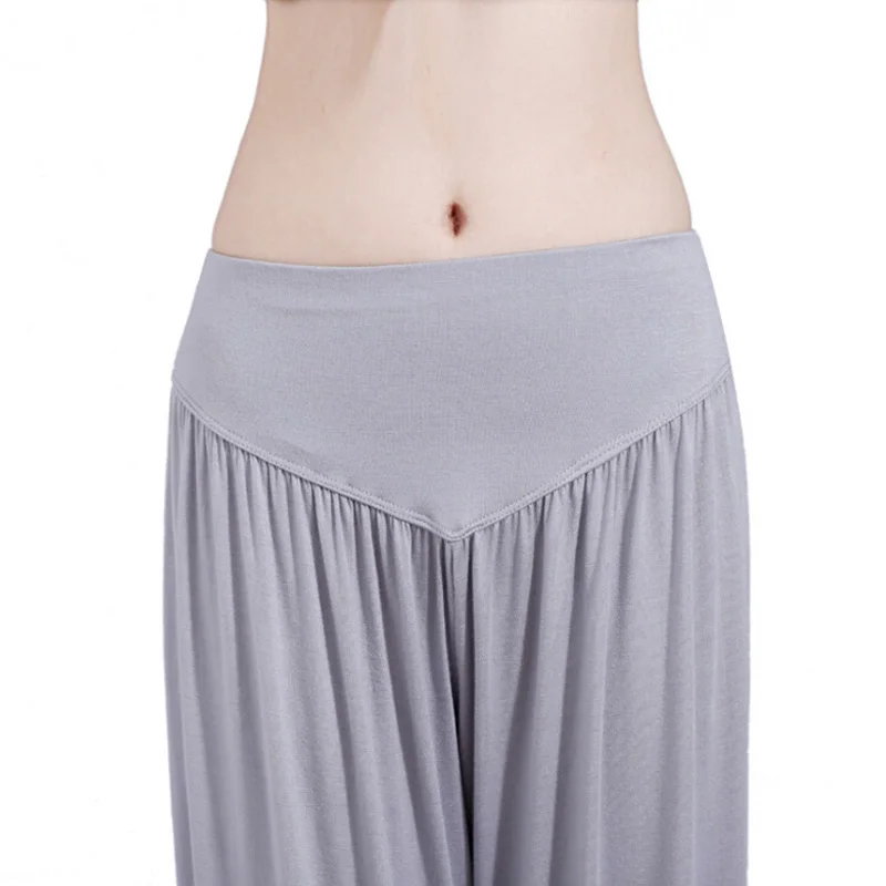 XXL plus size sport women yoga pants Colorful Harem Modal bloomers Dance Yoga TaiChi Full Length Pants Smooth legging Trouser