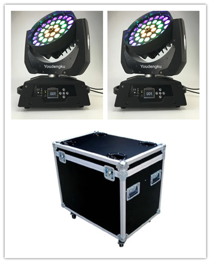 

2 pieces with flightcase Pro Stage Disco led moving head 36x15 zoom rgbwa wash led Movinghead light