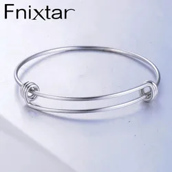 Fnixtar 1.8mm Stainless Steel Wrist Bracelet Bangle Expandable  Wire Bangle Wholesale 55mm 60mm 65mm 50piece/lot