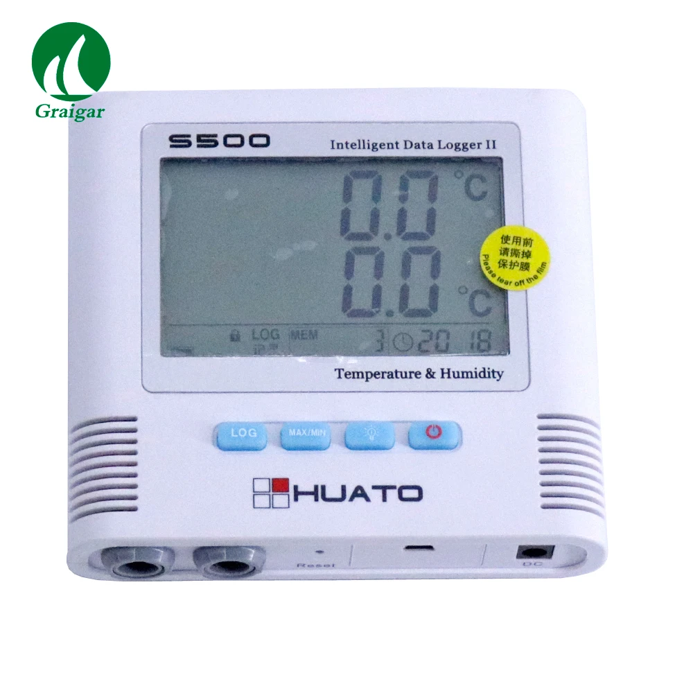 S500-DT Temperature Monitor recorder with Dual Free configuration and graphing software