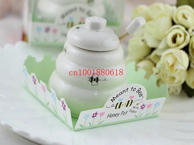 New Arrival Wedding Baby Shower Favor Gift Meant to Bee Ceramic Honey Pot  ,50pcs/lot