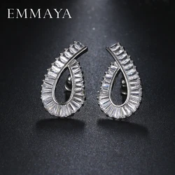 EMMAYA Brand Stud Earrings New Design Unique Geometric Crystal Cz Jewelry for Women Earrings 2017 Gift