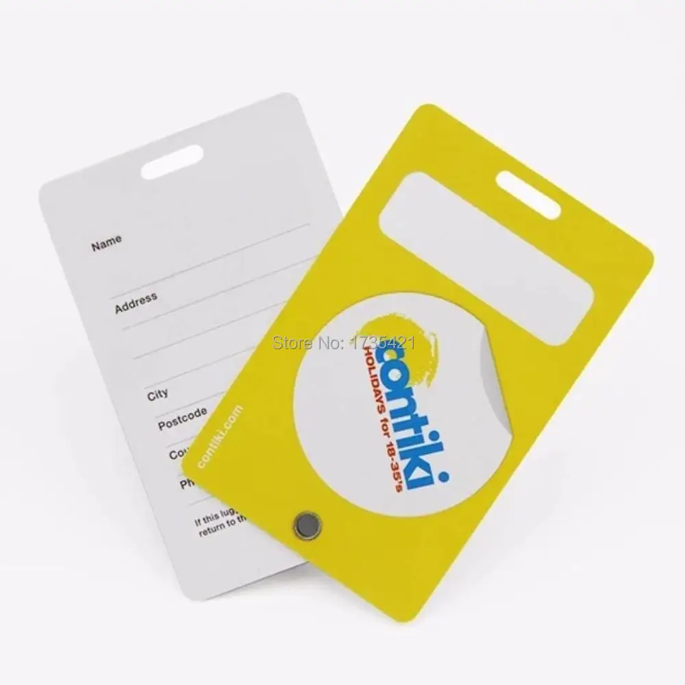 

hole punched hard plastic pvc material plastic baggage tags