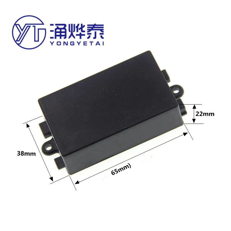 YYT Plastic shell Two outlet module power supply small shell free screw self-fastening case 80*38*22 with ear