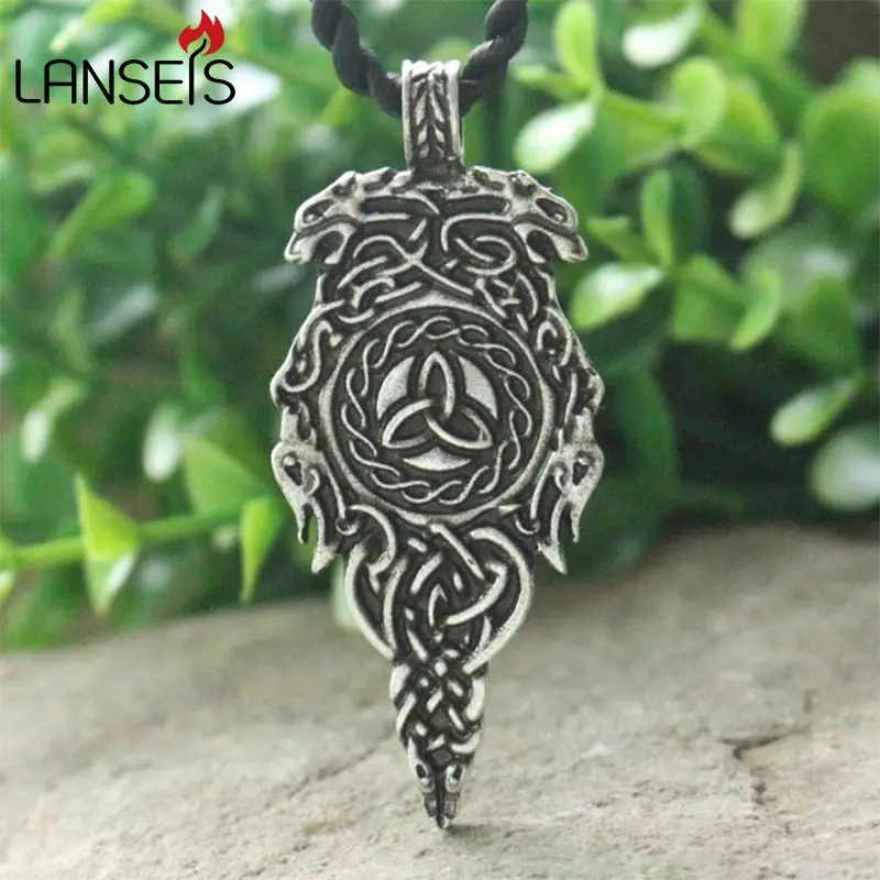 

10pcs viking symbol pendant celt wolf pendant necklace
