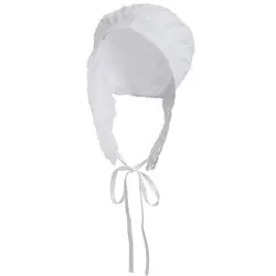 White Bonnet Hat Headdress Women Maid Cosplay Accessory Vintage Maid MOP Headpiece