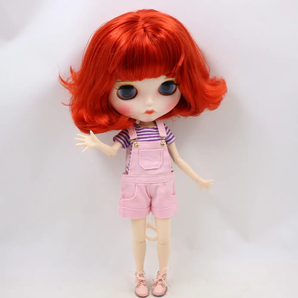 ICY DBS Blyth Doll No.BL1248 Red hair Carved lips Matte customized face  Joint body 1/6 bjd ob24 anime girl