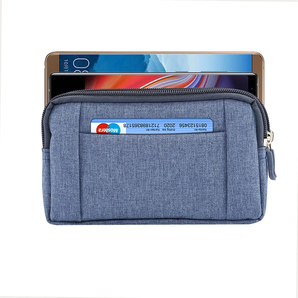 Denim Waist Pouch for Men, Universal Bag for Xiaomi MI Max, Retro Case Fit for Huawei Note 8, All Phone Model, For iPhone 15 pro