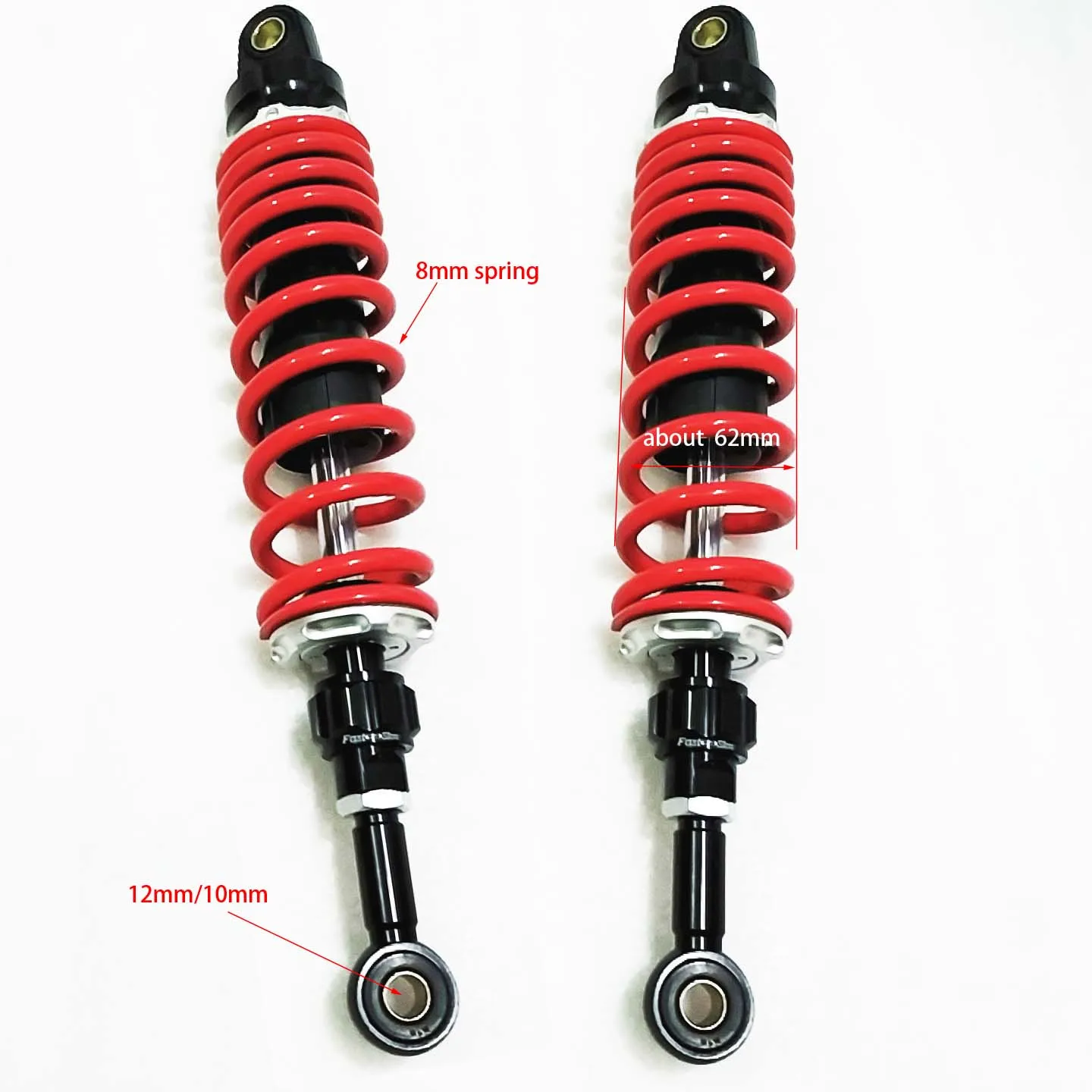 one pair 375mm Motorcycle Shock Absorber Adjust Rear Suspension for HONDA YMAHA SUZUKI Kawasaki KTM ATV Street Bikes 150cc-750cc