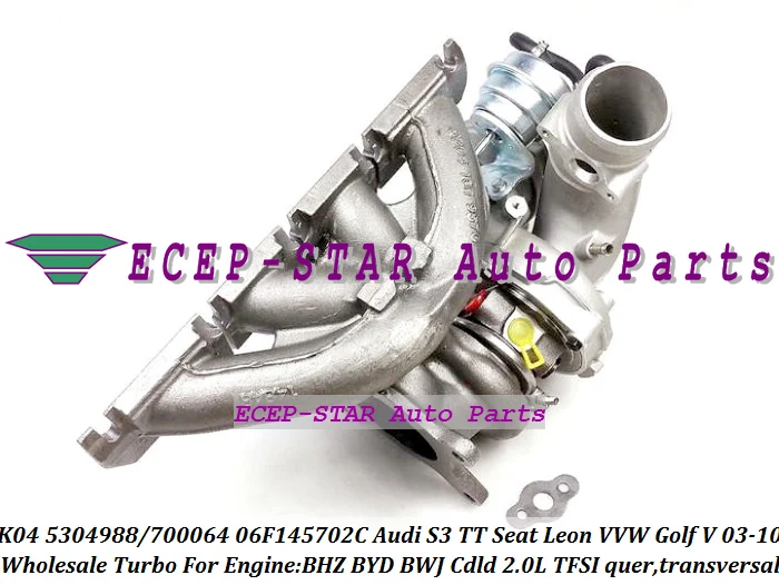 K04 53049880064 5304-988-0064 5304-970-0064 Turbo For AUDI S3 TT For Seat Leon For VW Golf V 03- BWJ BYD BHZ 2.0L TFSI Gasoline