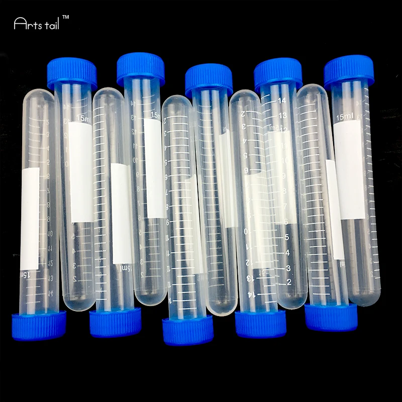 

15ml Centrifuge Tubes 50PCS Round Bottom Screw Striking EP Sample Tube With Scale High Temperature Pressure Laboratory Supplies