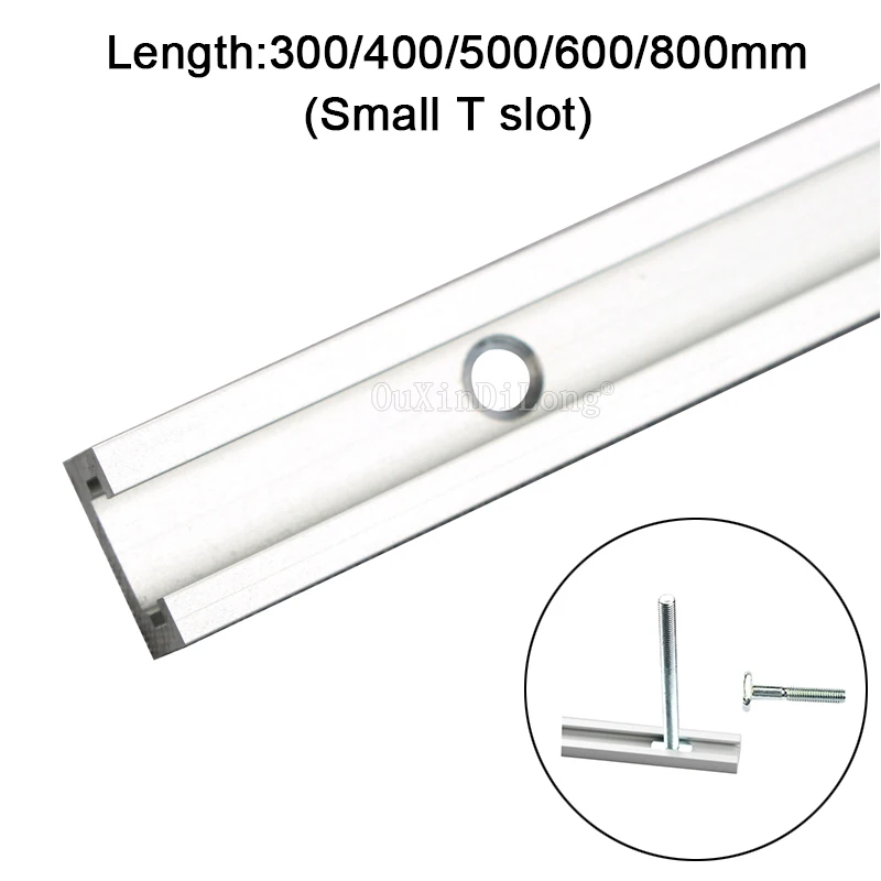 2PCS 2021 New Style Standard Aluminium Small T-track, Miter Track/Slot for Router Table length 300/400/500/600/800mm JF1838