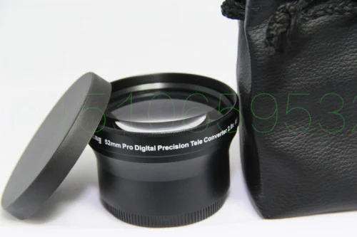 52mm 2.0x TELE Telephoto LENS for Digital Camera DSLR 52 2.0 Black