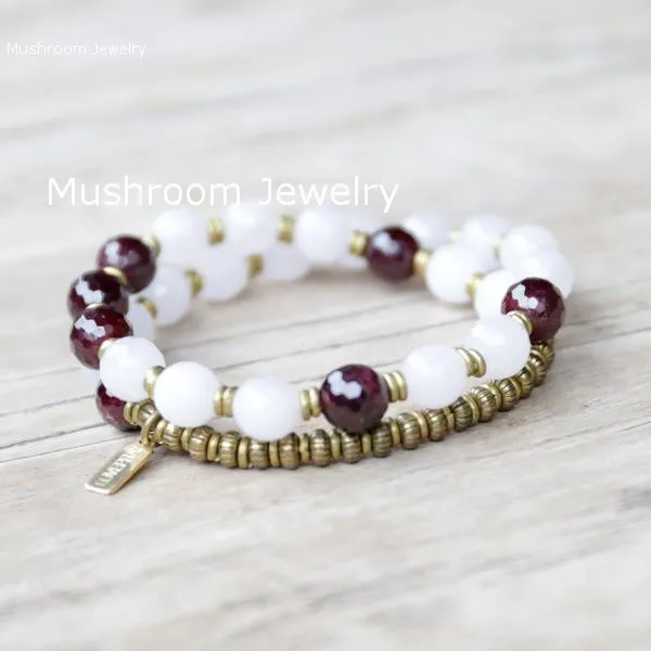 natural stone Purple crystal stone tiger eyes stone beads bracelet pulse round yoga energy stone bracelet