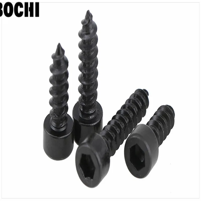 

8.8 degree 60PCS M2 M2.6 M3 M3.5 HA BLACK Cylinder Head Hexagon Head Cup Model Self-tapping add hard sound carbon steel screws