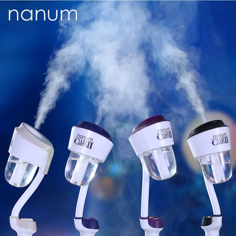 Nanum ii New 12V II Car Steam Humidifier with 2pc Car Charger USB,Air Purifier Aroma Oil Diffuser Aromatherapy