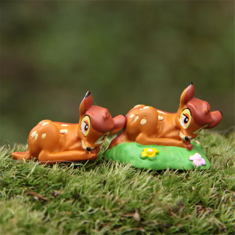 4 Styles Bambi Mini Figures Q Version Bambi PVC Action Figure Toys Collection Model Toy For Home Decor Birthday Xmas Gift