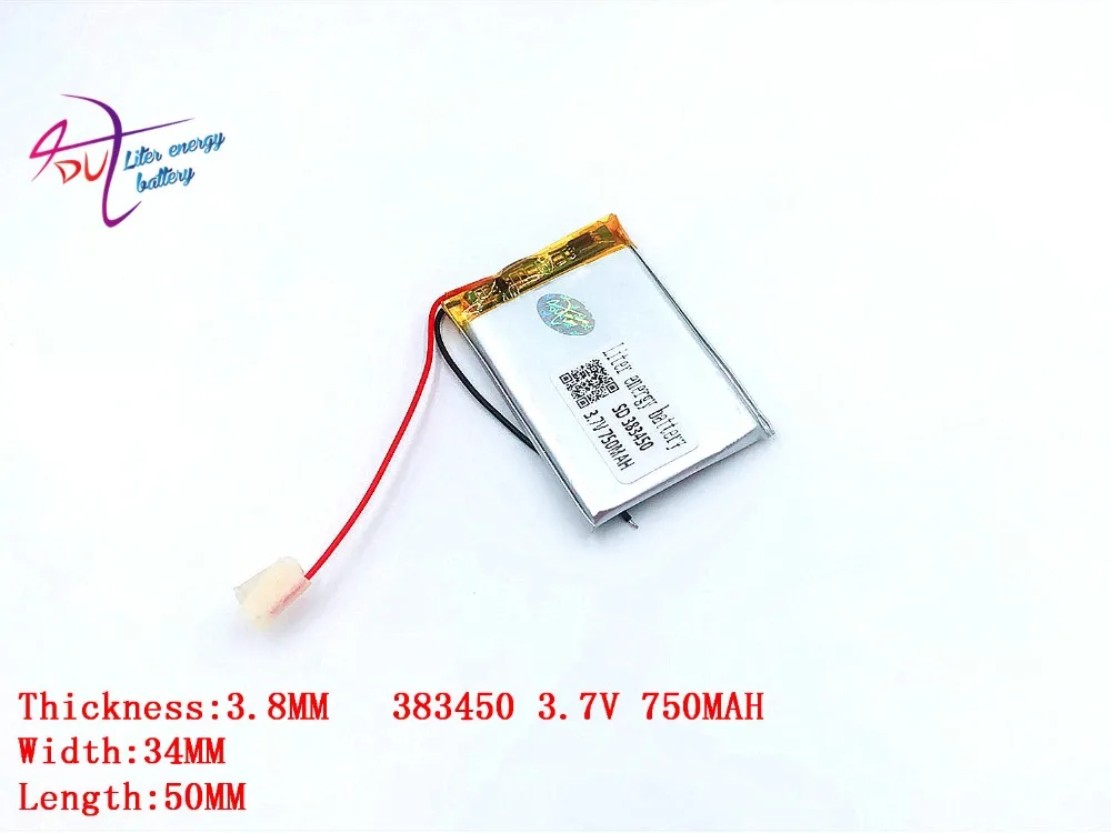 Liter energy battery 383450 3.7V 750mAH 403450 PLIB polymer lithium ion / Li-ion battery for GPS mp3 mp4 mp5 dvd