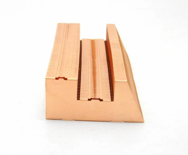 All Copper fins Copper heat sink Heat pipe fins 60*30.5*14mm fins DIY Extended shortened heat pipe