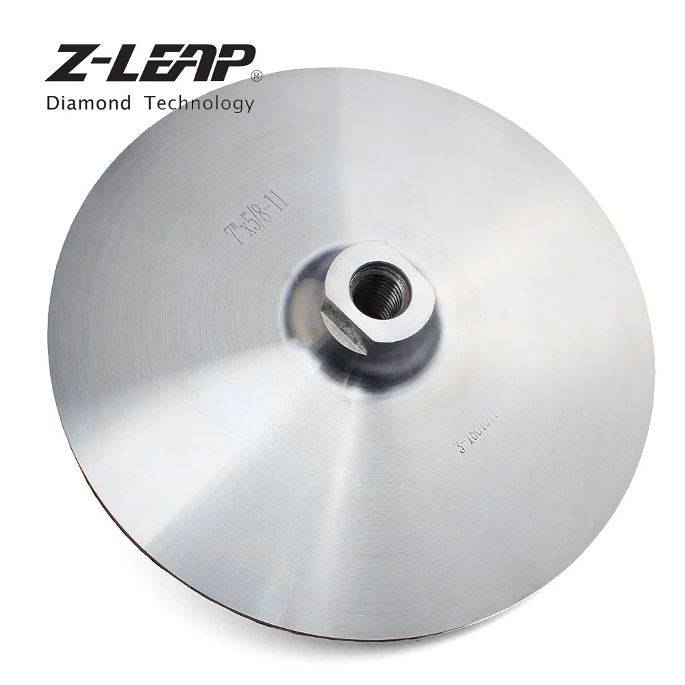 Z-LEAP 7 Inch Aluminum Backer Pads M14 Or 5/8-11 Thread Diamond Polishing Pad Holder For Grinder Machine New Design Backing Pads