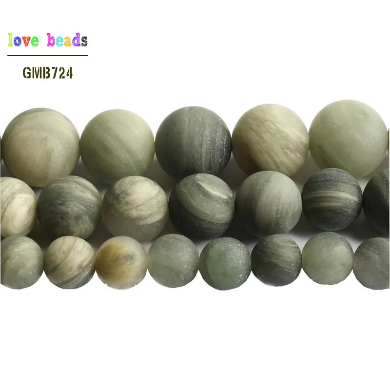 Natural Matte Green Grass Onyx Stone Round Loose Beads for Jewelry Making DIY Bracelet  15\'\' Strand 6mm 8mm 10mm