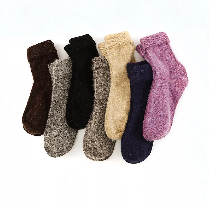 

High Quality Brand Women Socks Angola Rabbit&Merino Wool Socks Women Winter Warm SocksWomen Female Tube terry Socks Big Size