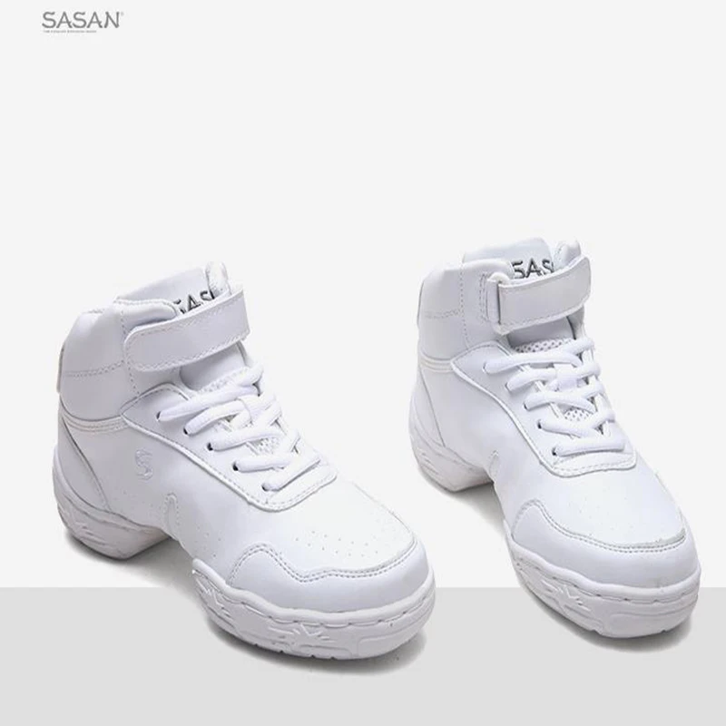 Sneakers Dance Shoes Woman SASAN 8803 Modern Shoes Slip-up Breathable Odorization Adult Canvas Black Heel 5.5cm Pigskin MEN SHOE