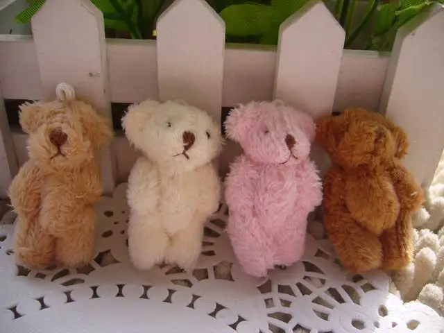 

Joint bear Plush toy dolls cloth doll entense clothes mobile phone accessories diy accessory material 1lot/100pcs wholesale