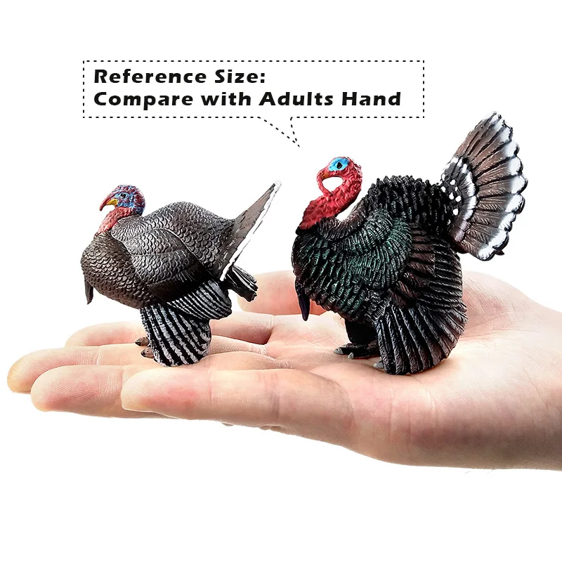 Farm Simulation turkey bird Chicken Pvc animal model figurine home decor miniature fairy garden decoration accessories modern