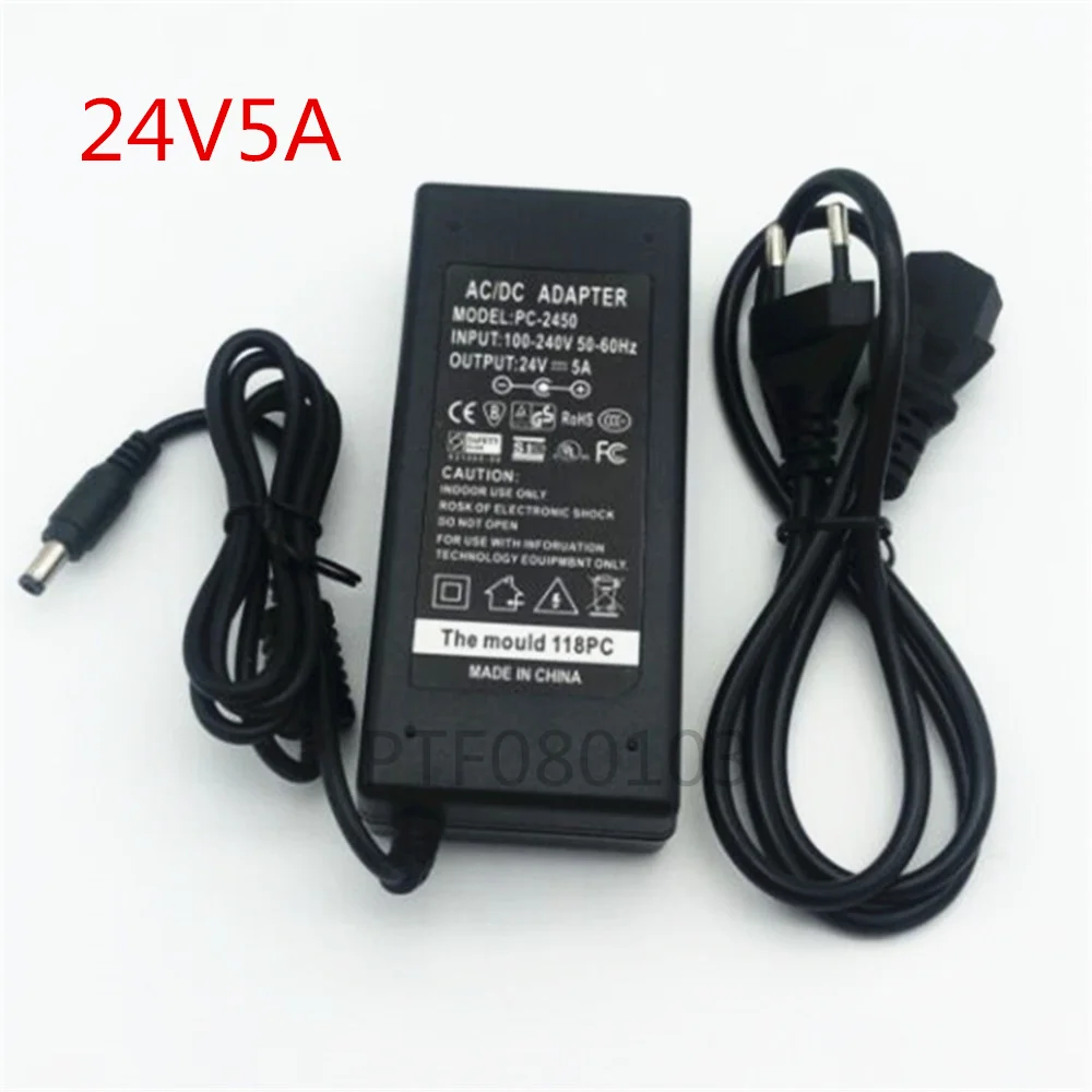 Power Adapter AC to DC 24V 1A 2A 3A 5A Converter Transformer 24 v Power Supply Charger For LED Strip and logitech racing wheel