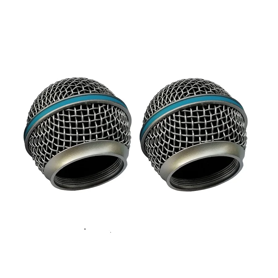 Bolymic Metal Ball Head Microphone Grille Fits Shure Beta58/Beta58A microphone Karaoke 2 PCS For Beta58 Microphone Professional