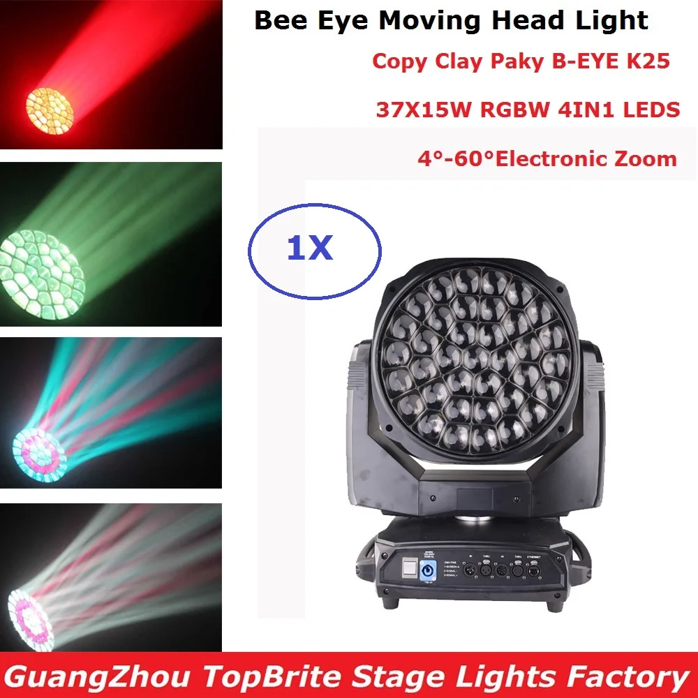 Bee Eye 37X20W RGBW LED Moving Head Light Dj Light Equipment Moving Head Wash For LED Disco Light Light Party DMX Controller