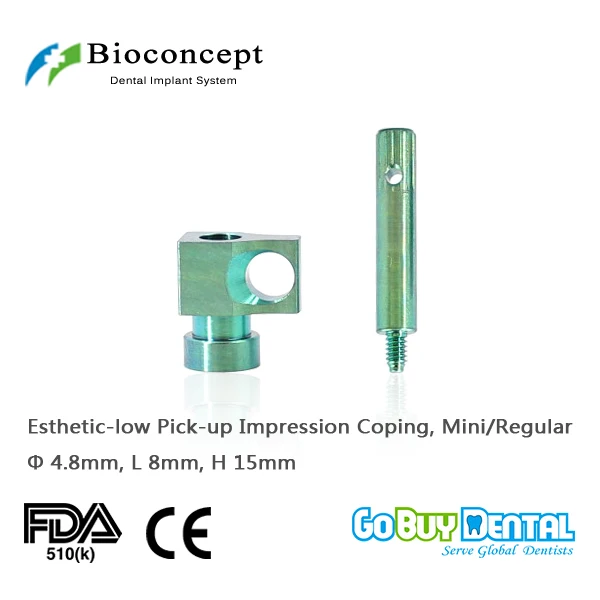 Bioconcept Mini/Regular Esthetic-low Pick-up Impression Coping φ4.8mm, Length 15mm for Open Tray(362470)