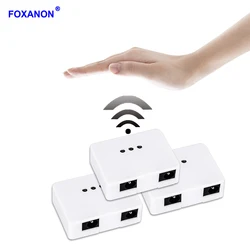 Foxanon DC 5-24V Dimmers IR Hand Sweep Motion Sensor Switch Detector 5A Smart Switch Dimmers For LED Strip Cabinet Closet Light