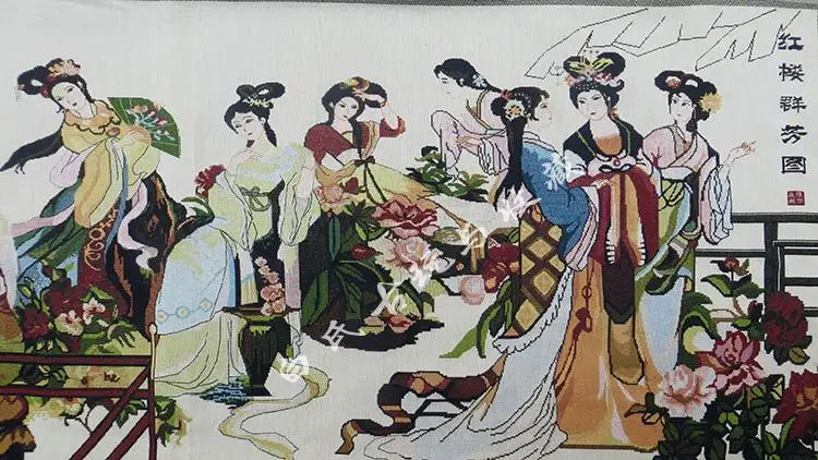 Rare Hand-painted QingDyansty Chinese Suzhou embroiderys paintings,Beautiful girl figure, free shipping