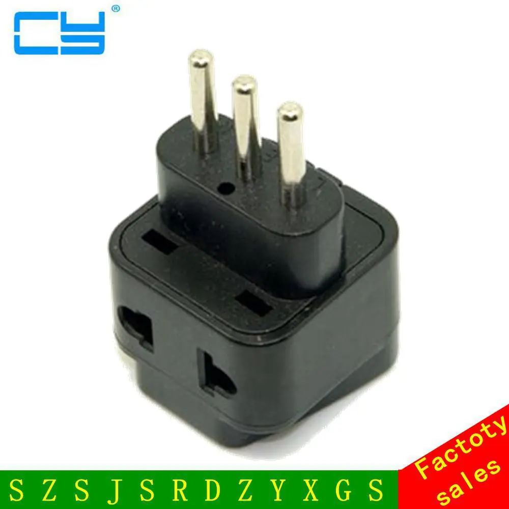 USA UK AU Europe to Italy Grounded Universal Travel Splitter Adapter AC Italian Uruguay Power Plug