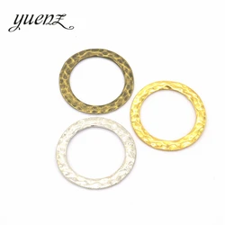 YuenZ 6pcs 3 color Antique Silver color ring charms fit for Bracelet Necklace DIY Metal Jewelry Making 32*32mm B108