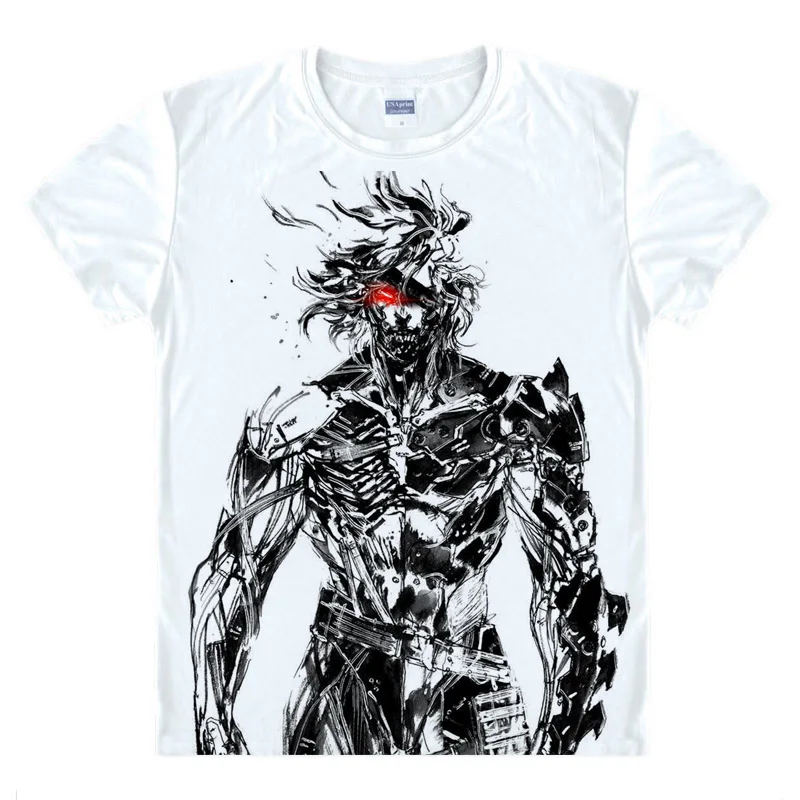 Coolprint Anime Shirt Metal Gear Rising Revengeance T-Shirts Short Sleeve Metal Gear Solid 5 Zandatsu Cosplay Motivs Shirts