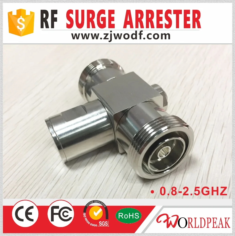 Free shipping 1pcs 800-2500mhz rf Lightning protector7/16 Din female to 7/16 Din female surger arrester lightning arrester