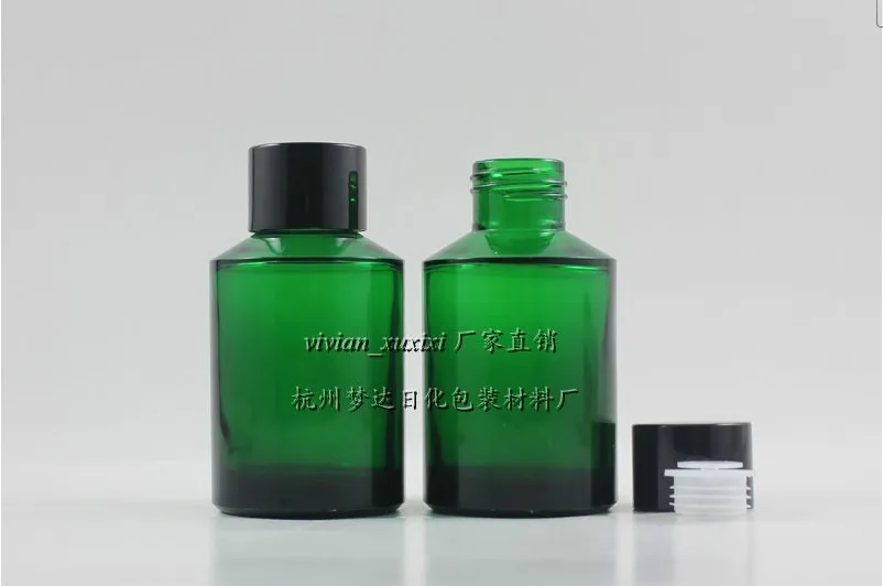 

wholesales 50pcs 60ml green round dropper bottle with screw cap, 2 ounce essentical oil bottle, green 2 oz glass dropper bottle