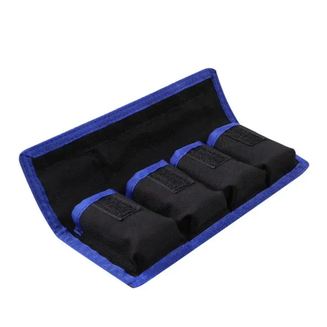 For Canon LP-E6 LP-E8 Sony NP-FW50 EN-EL14 EN-EL15 4 Selens Lithium Battery Storage Pockets Pouch Waterproof Nylon Bag