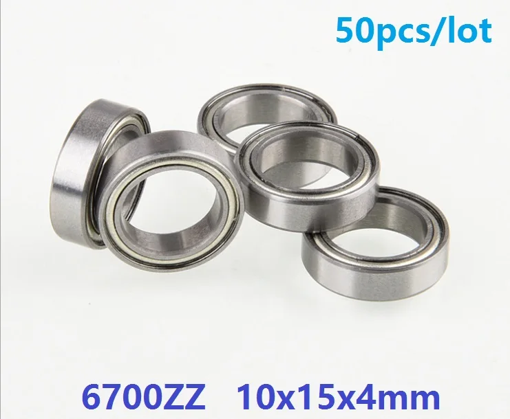 50pcs/lot 6700ZZ 6700 ZZ 6700Z Bearing 10x15x4mm Thin Section Shielded Deep Groove Ball Bearing 10*15*4mm