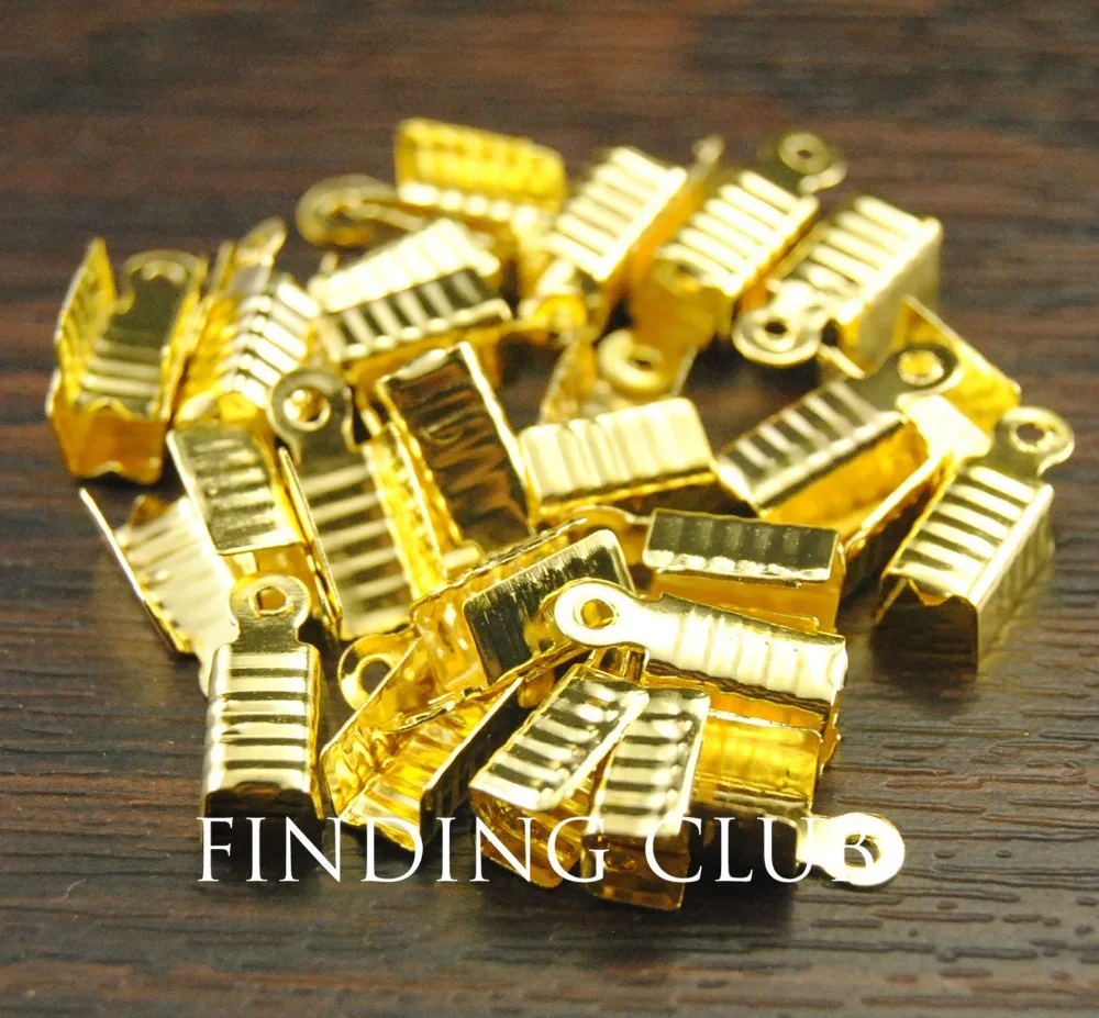 500 pcs  Metal diy Jewelry Findings Accessories Textured End Caps & Clasps Crimp Beads Clasp fit jewelry making