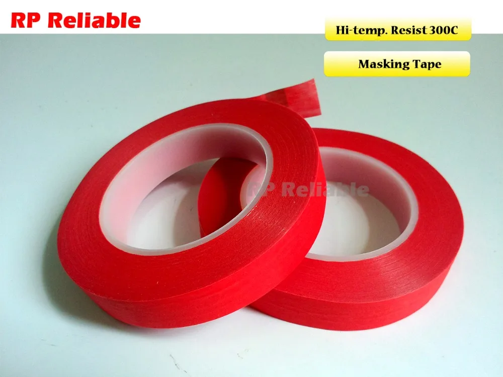 

33M/roll, High Temperature Resist Masking Paper Tape, Crepe Paper Mix PET, Sensitive Silicone Adhesive for PCB, Car, Coating