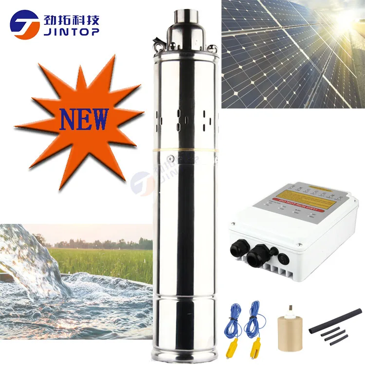 2019 New (MODEL 4JTS2.1/50-D24/270) JINTOP SOLAR DC BRUSHLESS SCREW PUMP 270w Solar Power Pump with MPPT controller