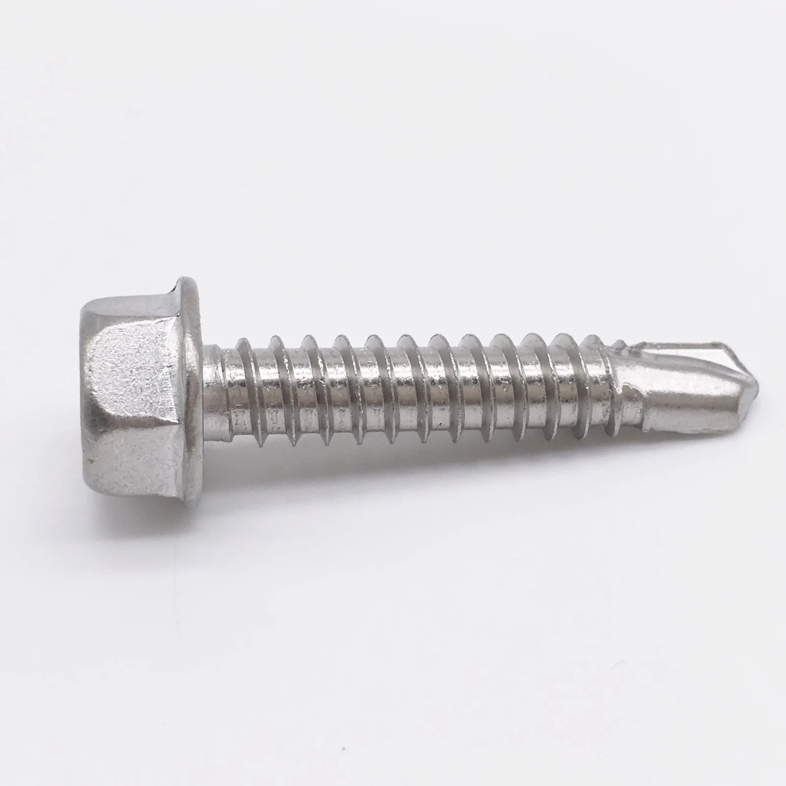 Wkooa M5.5 Roofing Screws Tapping Screw Self Drilling Sheet Metal Hex Washer Head Screws Stainless Steel 410