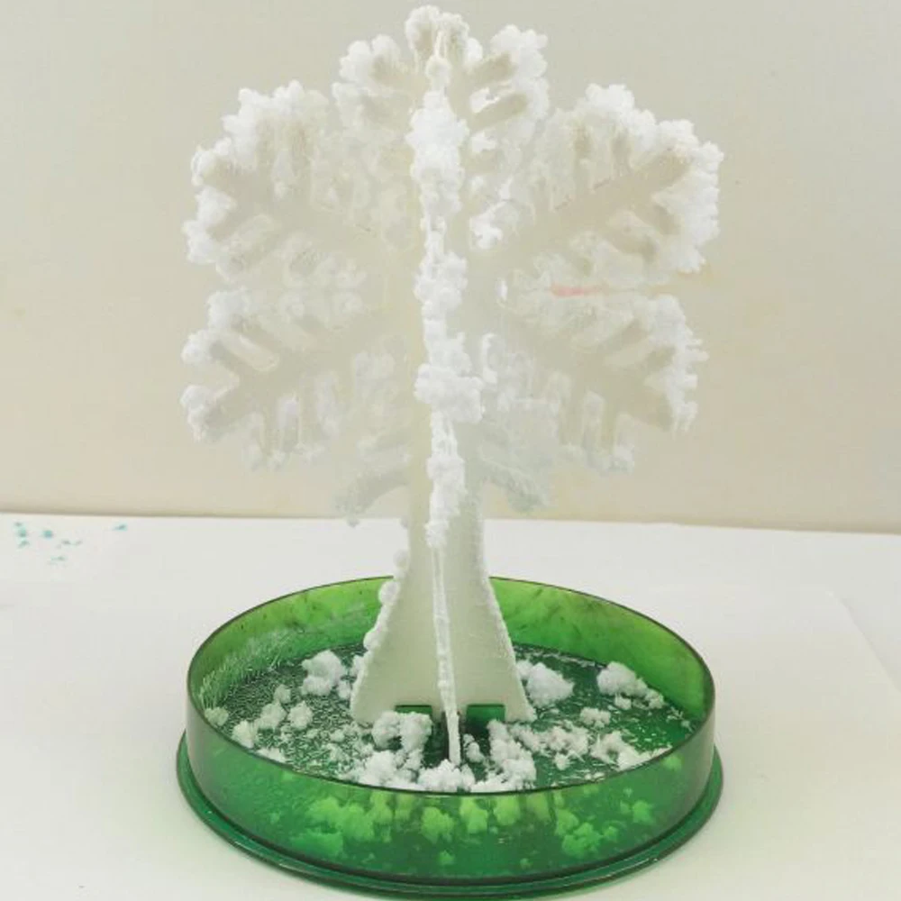 

2019 12Hx8Dcm White Magic Growing Paper Snowflake Tree Mystically Snowflakes Flutter Crystals Snow Flakes Trees Kids Toys Funny