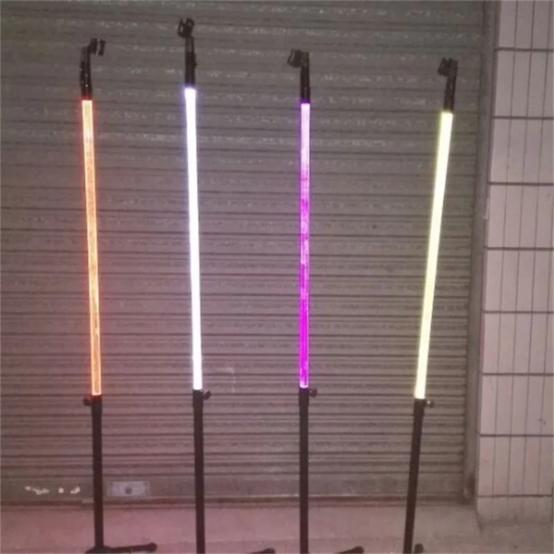 New design colorful glowing flashing LED microphone stand LED microphone base for singer image 2